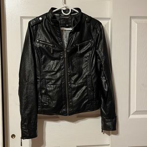 WOMAN J2 FAUX- LEATHER BLACK JACKET